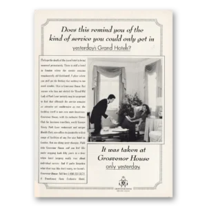 1987 Grosvenor House Print Ad | Grand Hotels
