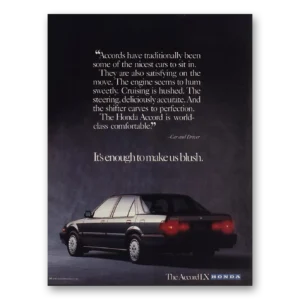 1987 Honda Accord Print Ad | Make Us Blush
