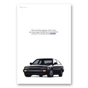 1987 Honda Accord Print Ad | Sound Magazines Makes