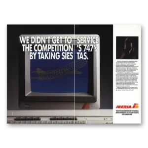 1987 Iberia Airlines Print Ad | Taking Siestas