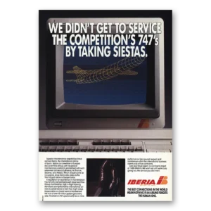 1987 Iberia Airlines Print Ad | Siestas