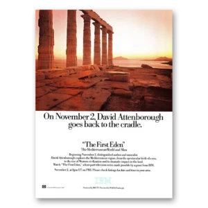 1987 The First Eden Promo Print Ad | David Attenborough