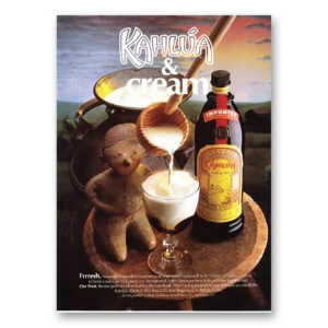 1987 Kahlua Print Ad | Cream Frrresh