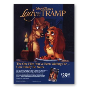 1987 Lady and the Tramp Promo Print Ad | Finally Yours