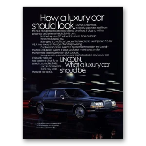 1987 Lincoln Continental Print Ad | Should Look