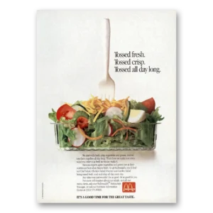 1987 McDonalds Print Ad | Tossed Fresh