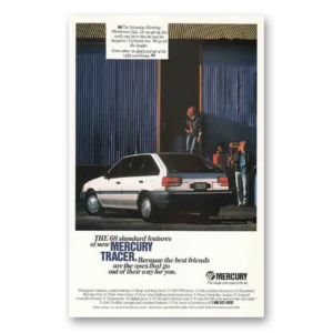 1987 Mercury Tracer Print Ad | Standard Features