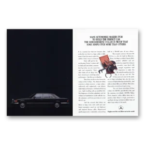 1987 Mercedes Benz S Class Print Ad | Automobile Makers