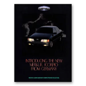 1987 Merkur Scorpio Print Ad | Introducing