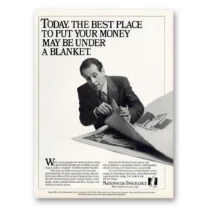 1987 Nationwide Insurance Print Ad | Under Blanket