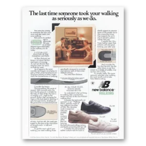 1987 New Balance Shoes Print Ad | Walking Seriously