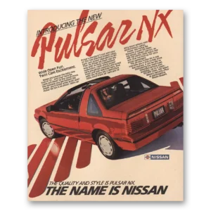 1987 Nissan Pulsar Print Ad | Wide Open