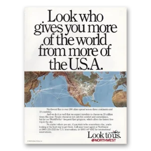 1987 Northwest Airlines Print Ad | Gives You More