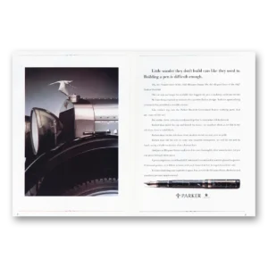 1987 Parker Duofold Pen Print Ad | Build Cars