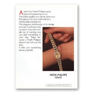 1987 Patek Philippe Watch Print Ad | Measuring Hours