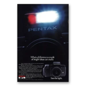 1987 Pentax Camera Print Ad | Bright Ideas