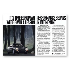 1987 Peugeot 505 Print Ad | European Sedan