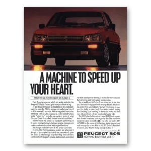 1987 Peugeot 505 Print Ad | Turbo S