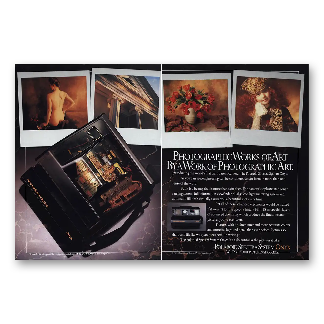 1987 Polaroid Spectra System Print Ad | Works Art