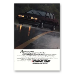 1987 Pontiac 6000 Print Ad | Premier Road Sedan