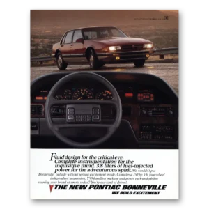 1987 Pontiac Bonneville Print Ad | Fluid Design