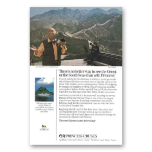 1987 Princess Cruises Print Ad | Great Wall