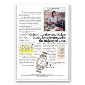 1987 Rolex Print Ad | Richard Leakey