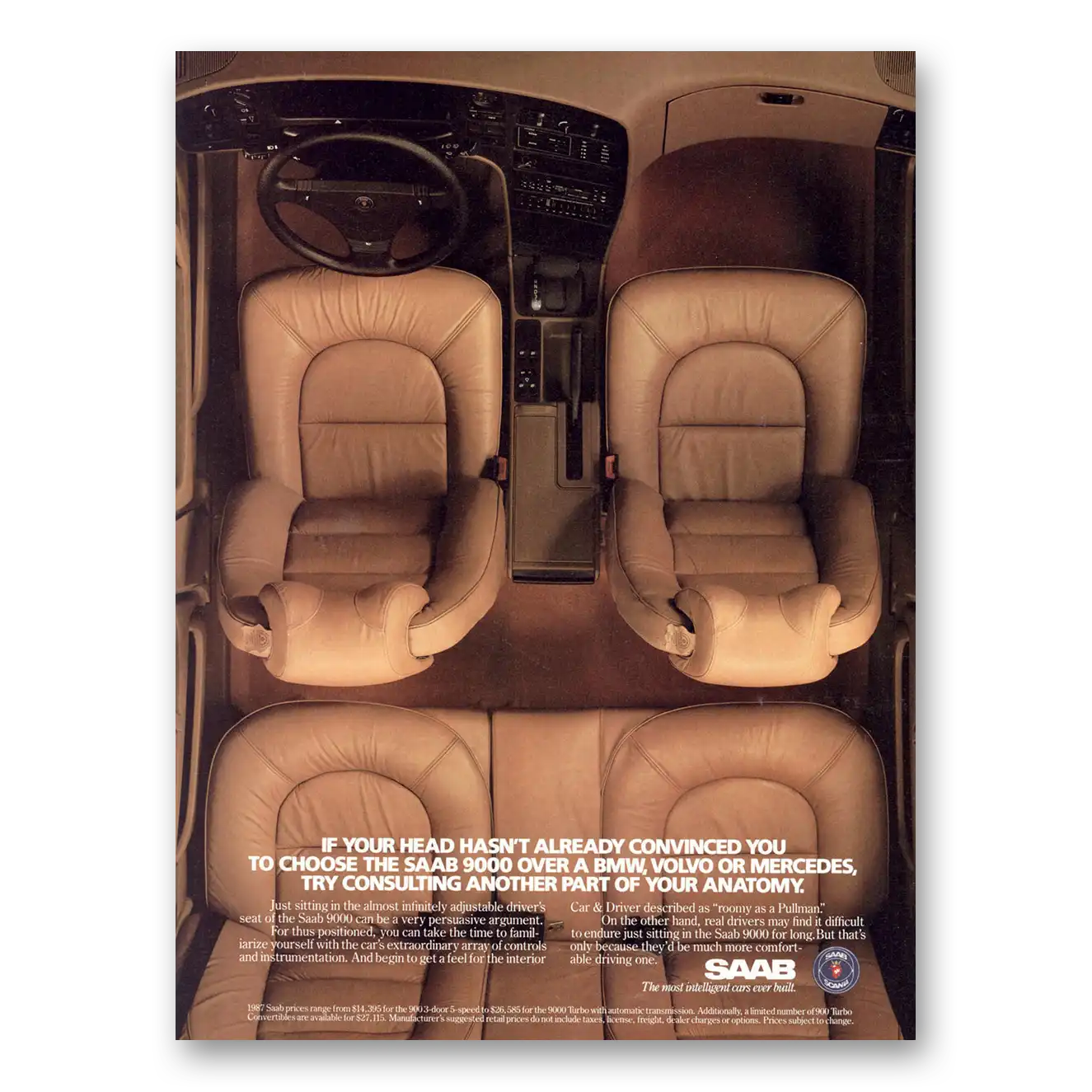 1987 Saab Print Ad | Convinced You