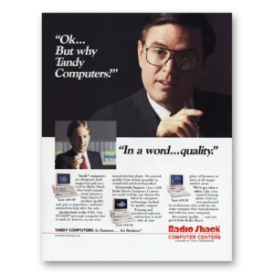 1987 Tandy Computer Print Ad | Why Tandy