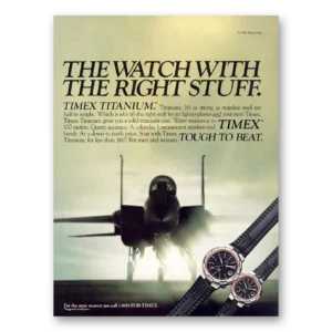 1987 Timex Watch Print Ad | Titanium Watch