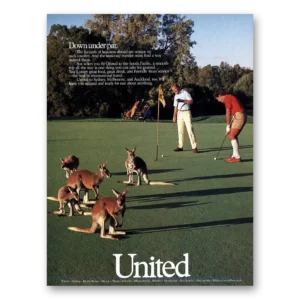 1987 United Airlines Print Ad | Down Under