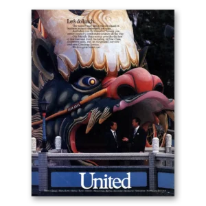 1987 United Airlines Print Ad | Taiwan