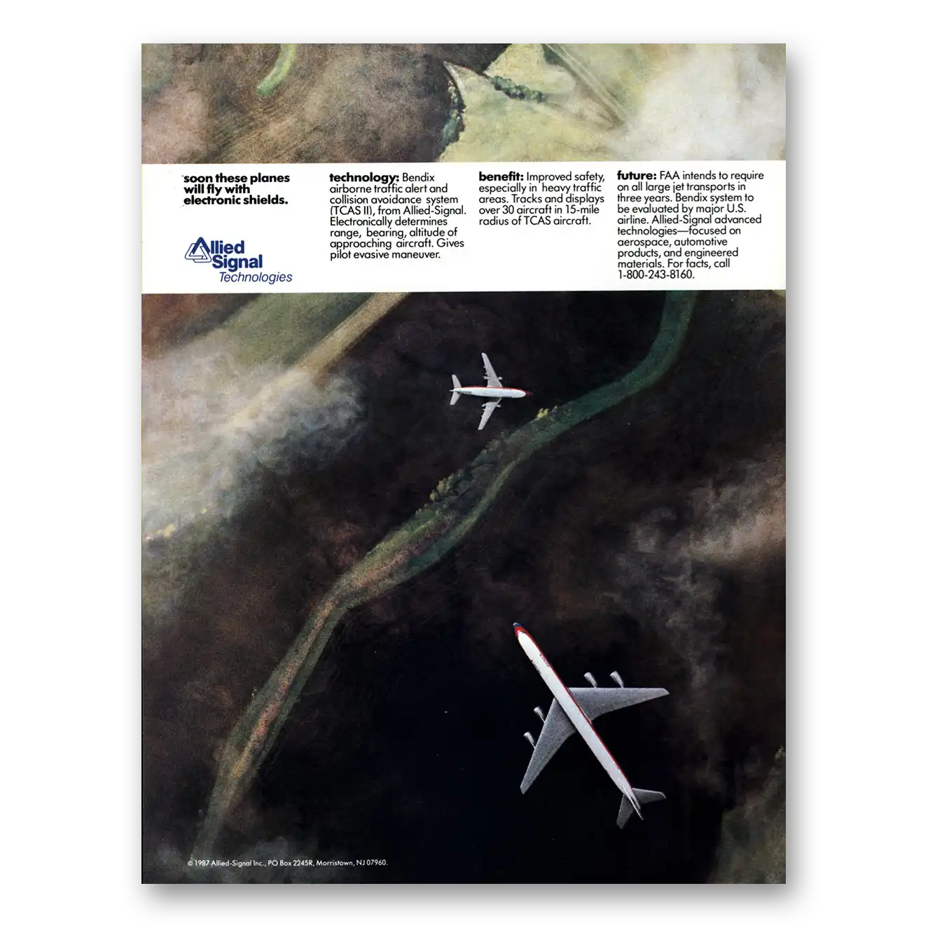 1988 Allied Signal Print Ad | Fly Electronic Shields
