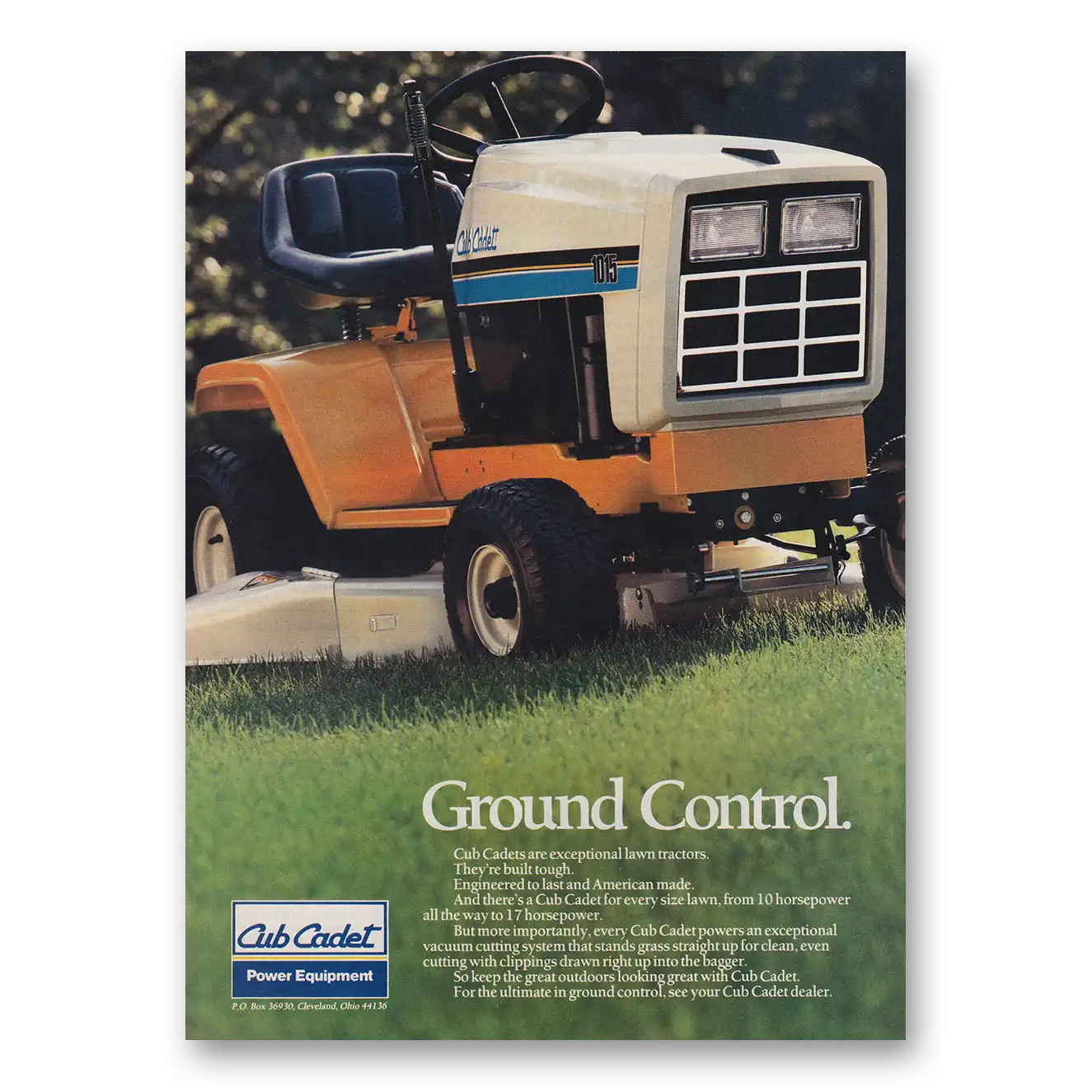1988 Cub Cadet Print Ad | Ground Control