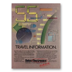 1988 Delco Auto Radio Print Ad | Travel Information
