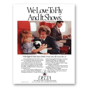 1988 Delta Air Lines Print Ad | Love Fly
