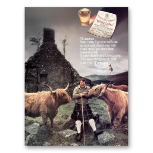 1988 Dewars White Label Print Ad | How Many Legs