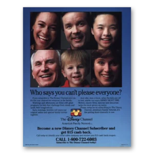 1988 Disney Channel Print Ad | Please Everyone