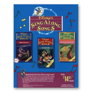 1988 Disneys Sing a Long Songs Print Ad | Disney Songs Promo