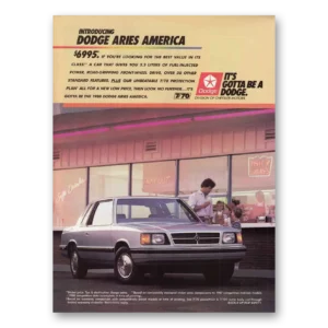 1987 Dodge Aries Print Ad | Best Value