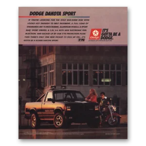 1988 Dodge Dakota Print Ad | Mid Sized Ride