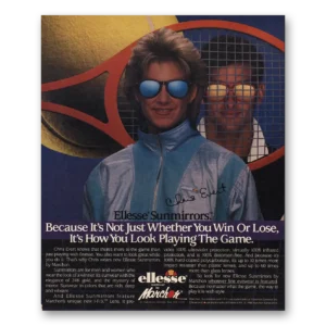 1988 Ellesse Sunmirrors Sunwear Print Ad | Chris Evert