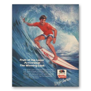 1988 Fruit of the Loom Print Ad | Activewear