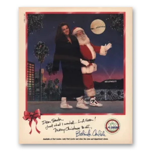 1988 LA Gear Print Ad | Belinda Carlisle Santa Claus