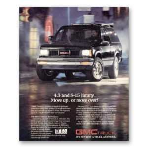 1988 GMC Jimmy Print Ad | Move Up
