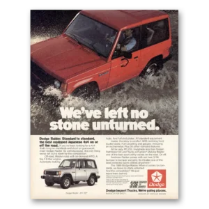 1988 Dodge Raider Print Ad | Stone Unturned