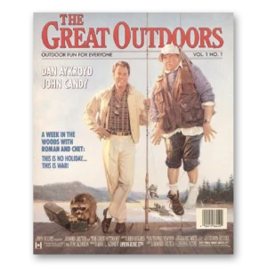 1988 The Great Outdoors Movie Promo Print Ad | Dan Aykroyd