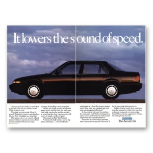 1988 Honda Accord Print Ad | Sound Of Speed