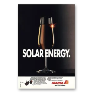 1988 Iberia Airlines Print Ad | Solar Energy