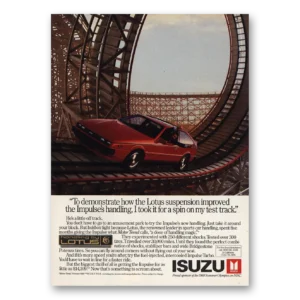 1988 Isuzu Lotus Print Ad | Test Track